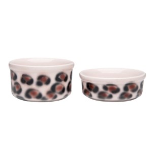 Teacup Bowl Set Leopard Pink
